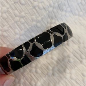 Black and silver bracelet